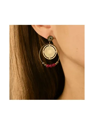 Boucles d'oreilles Dora - Rouge 2