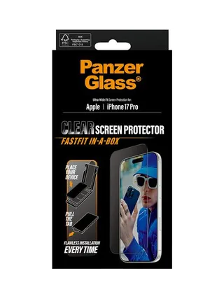 PanzerGlass ® Screen Protector iPhone 17 Pro | Ultra-Wide Fit w. FASTFIT IN-A-BOX 3