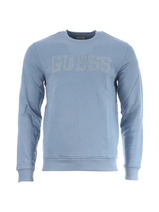 Sweat Bleu Homme Guess Beau Cn Fleece 1