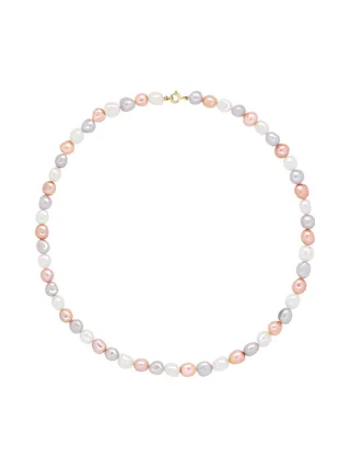 Collier Véritables Perles de Culture d'Eau Douce Baroques 6-7 mm — Or Jaune 375 Millièmes — 45 cm 1