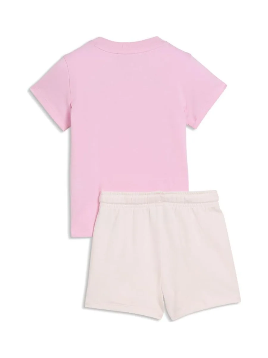 Ensemble Rose/Beige Fille Puma Minicats Ess Tee And 3