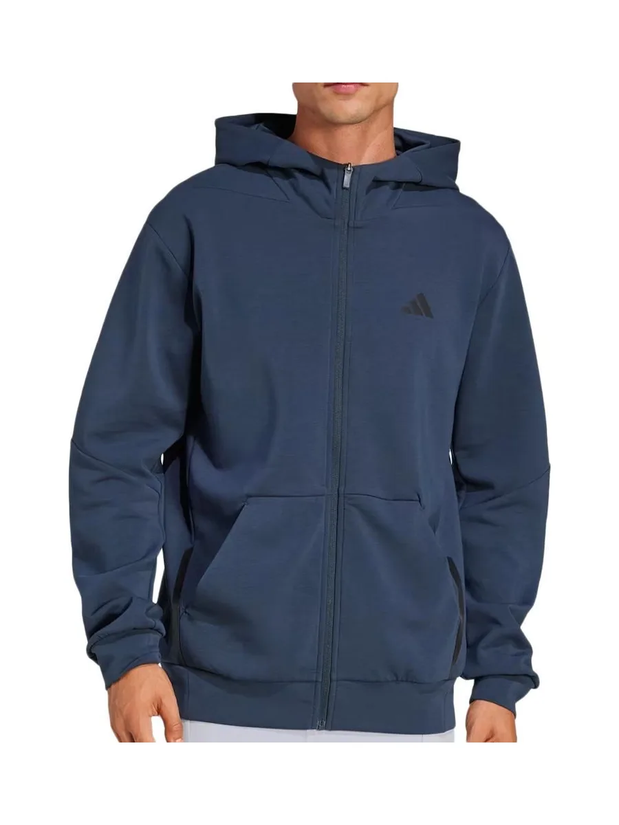 Sweat Zippe Marine Homme Adidas D4t Full-zip 2