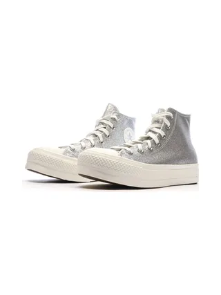 Baskets Argentés Femme Converse Chuck Taylor All Star Lift 6