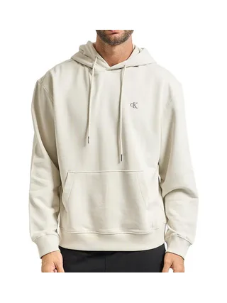Sweat à Capuche Écru Homme Calvin Klein Jeans 350 Terry Monog 1