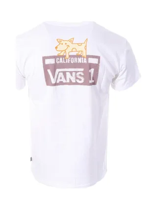 T-Shirt Blanc Homme Vans Plate 2