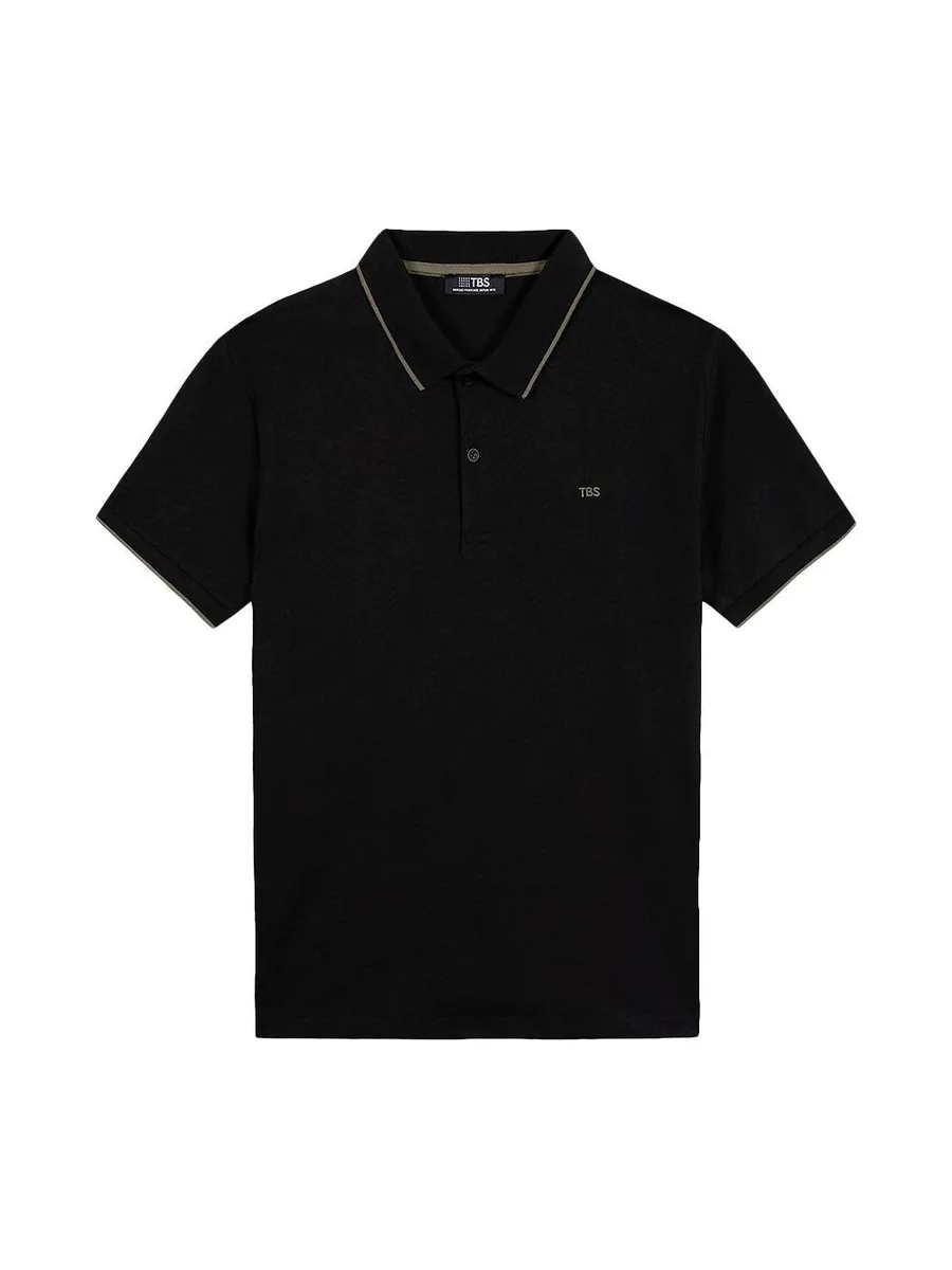 Polo Noir Homme TBS Lierre 2