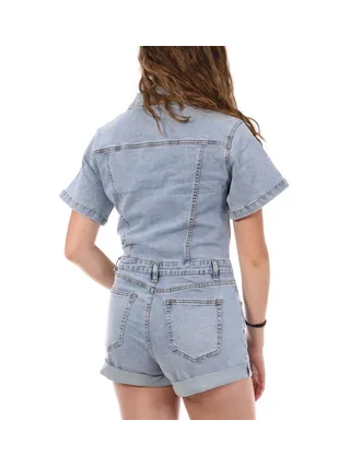 Combishort Bleu Clair Femme Monday Premium 2