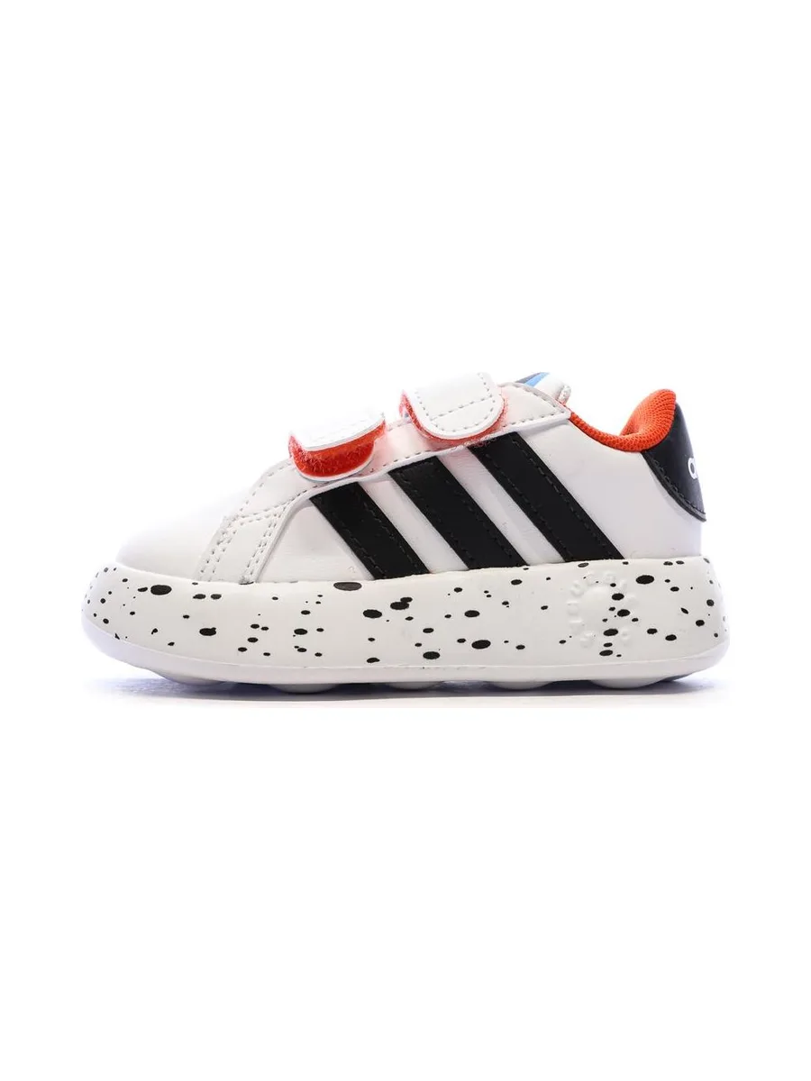 Baskets Blanc/Noir Garçon bébé Adidas Grand Court 2.0 101 Disney 1
