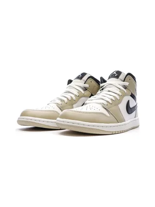 Air Jordan 1 Mid Blanche/Beige Homme Nike 6