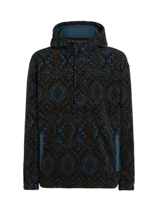 Sweat Polaire à capuche homme imprimé géométrique bleu et noir O'Neill Superfleece 2