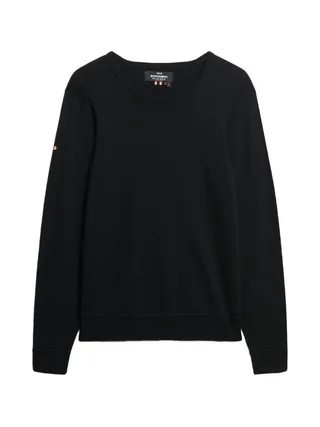 Pull Noir Homme Superdry Merino Crew Jumper 2