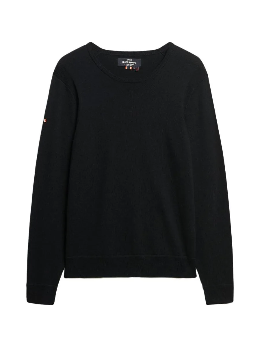 Pull Noir Homme Superdry Merino Crew Jumper 3