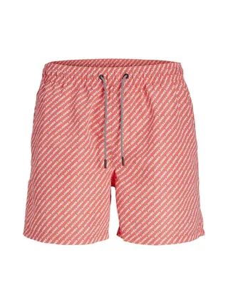 Short de Bain Rouge/Blanc Garçon Jack & Jones Fiji 1