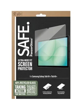 PanzerGlass SAFE. by ® Screen Protector Samsung Galaxy Tab A11+ | Tab A9+ | Ultra-Wide Fit 3