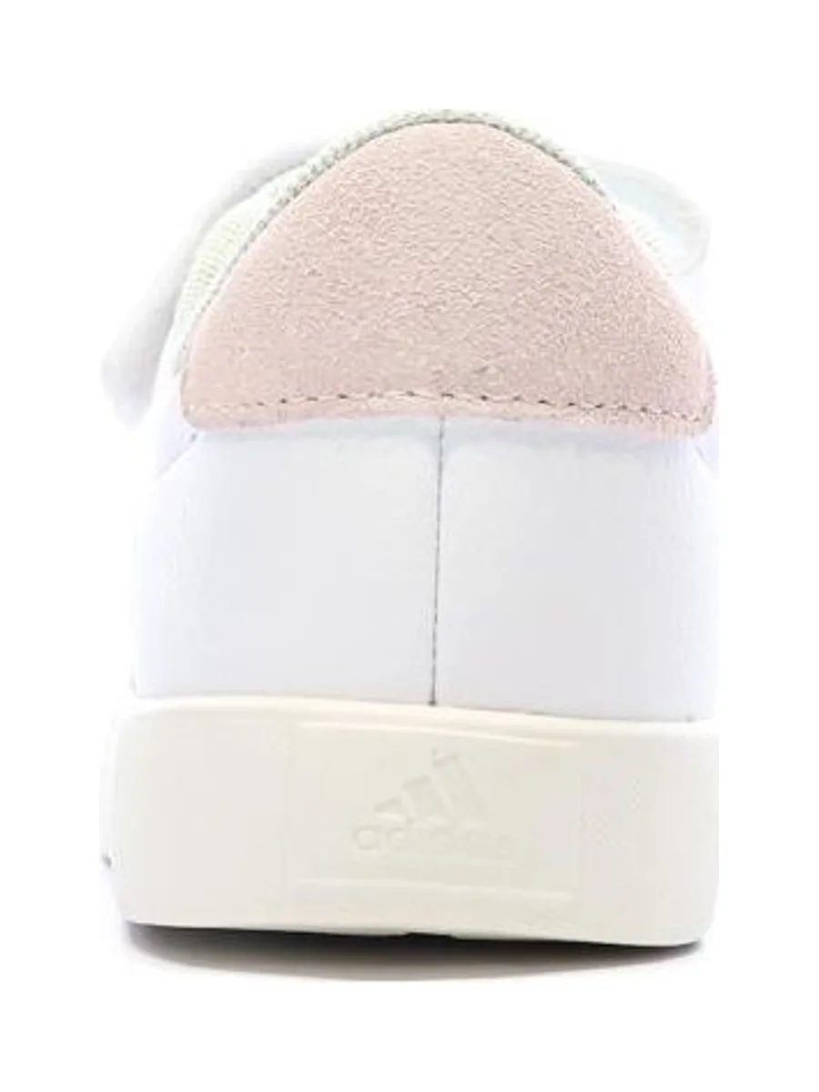 Baskets Blanches/Roses Fille Adidas Vl Court 3