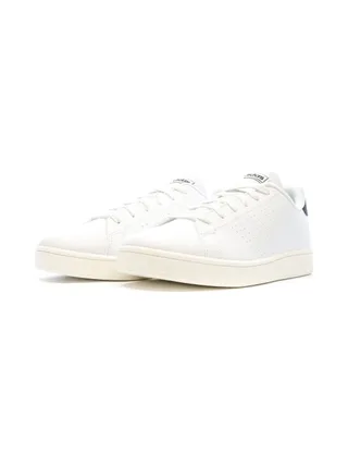 Baskets Blanc/Noir Garçon Adidas Advantage 6