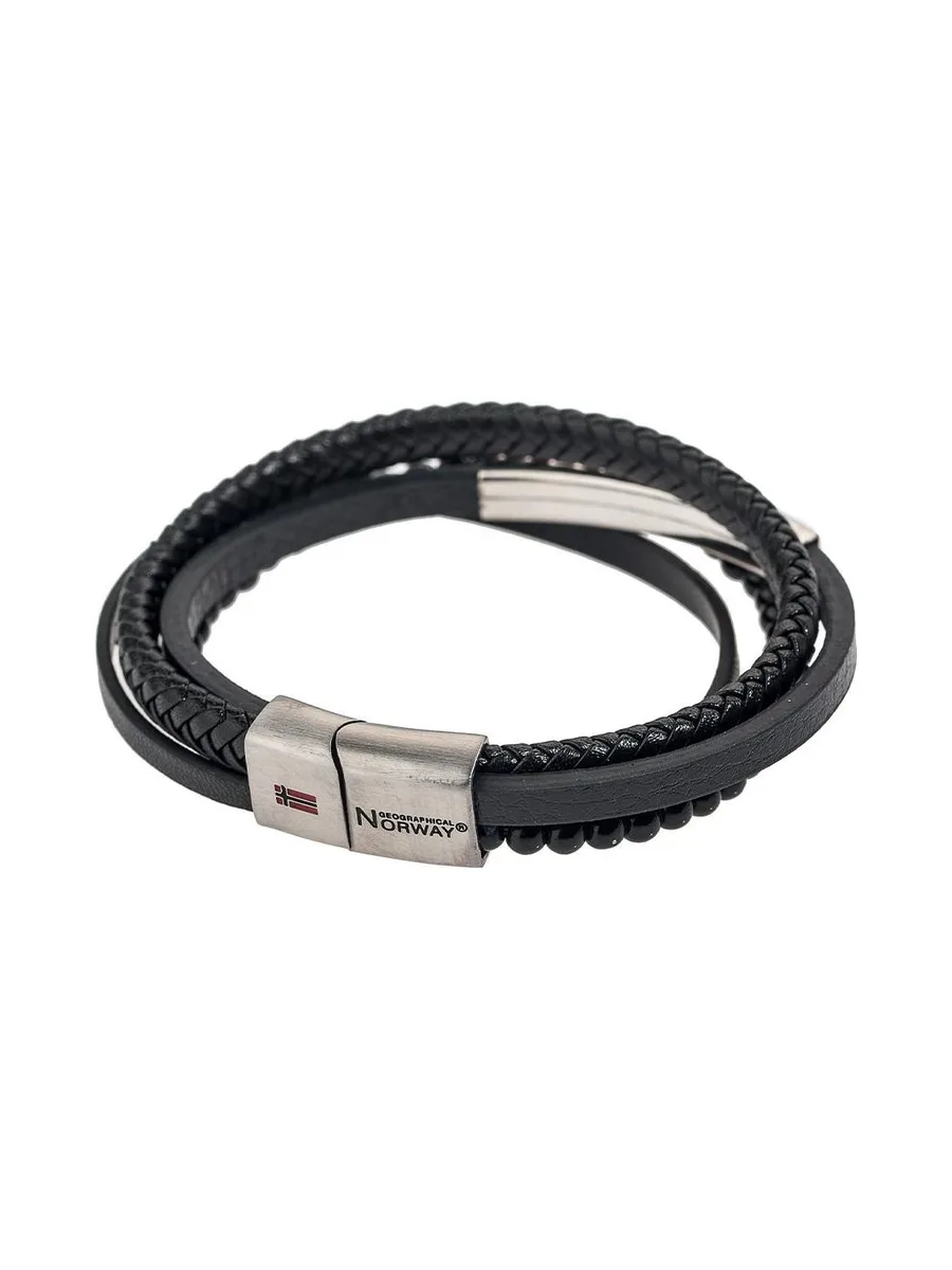 Bracelet Noir Homme Geographical Norway 315110 3
