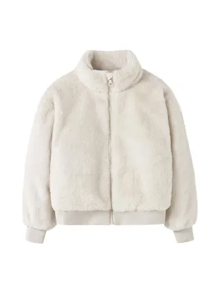 Veste en fausse fourrure Blanche Fille NAME IT Mila 1