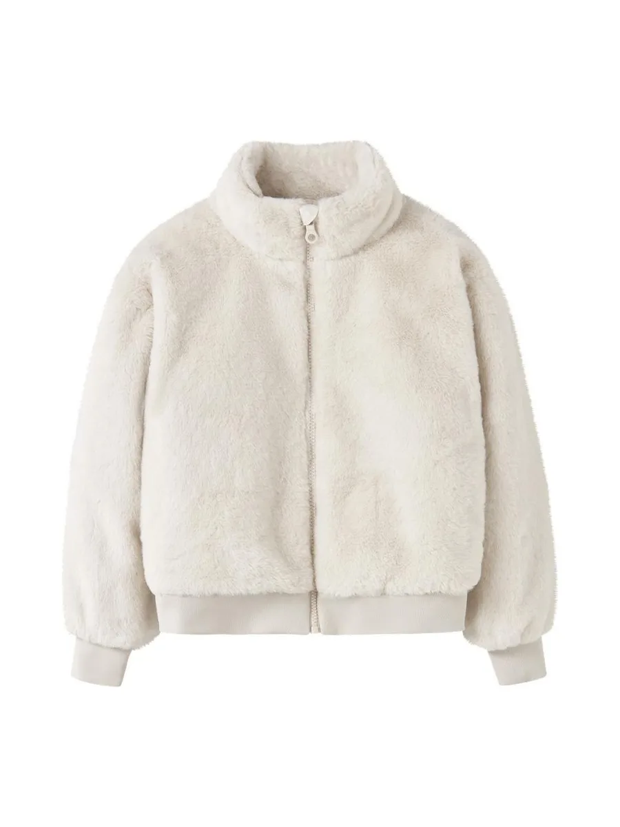 Veste en fausse fourrure Blanche Fille NAME IT Mila 2