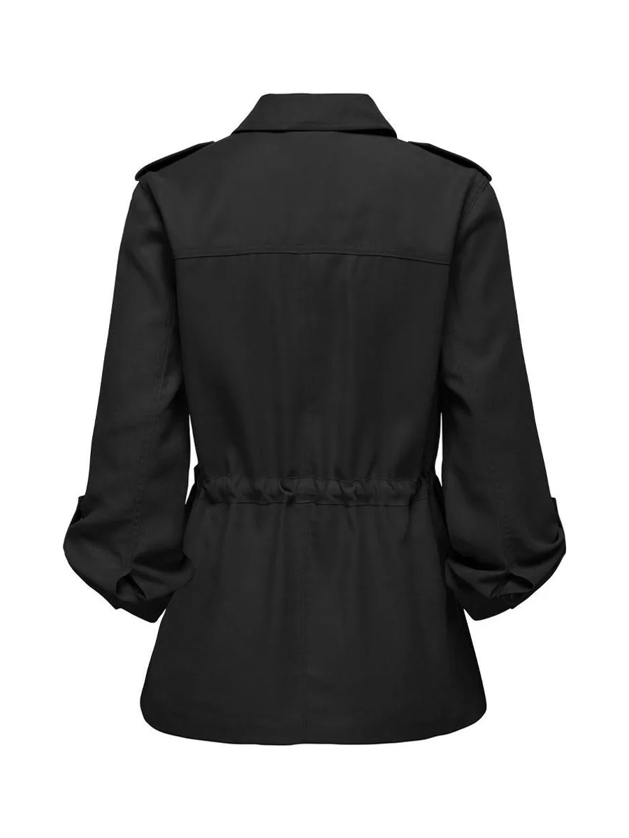 Veste Noir Femme Only 3/4 Cargo Jacket 3
