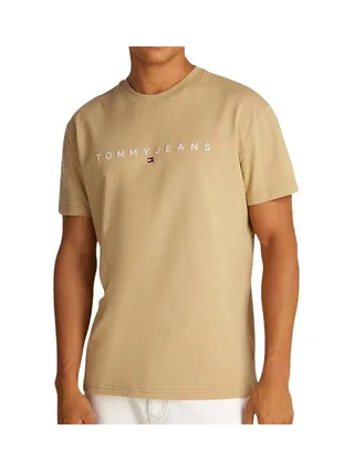 T-Shirt Beige Sable Homme Tommy Hilfiger Reg Linearss 1