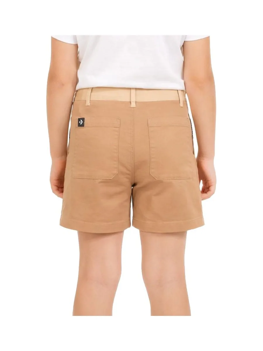 Short Marron Fille Converse Blocked 3