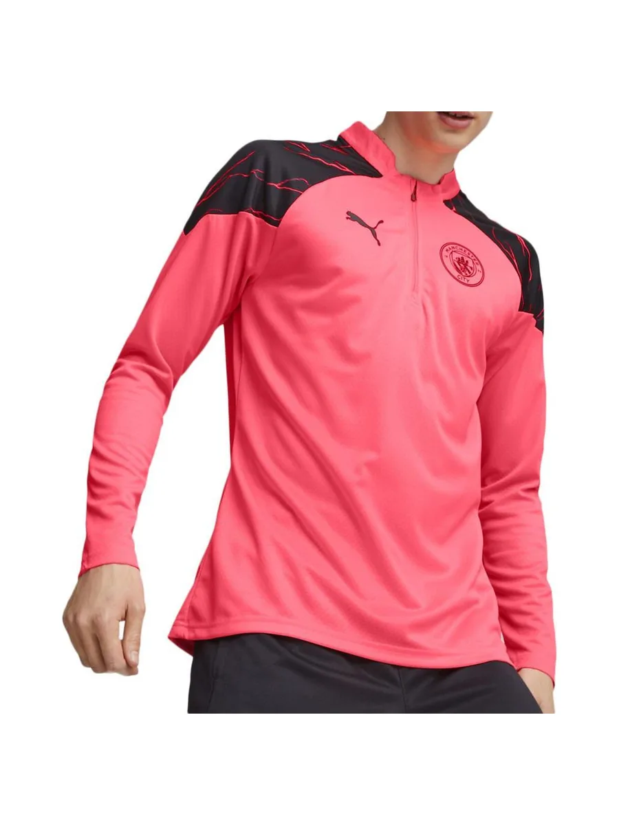 Manchester City Sweat 1/4 Zip Rose Homme Puma 2024 1