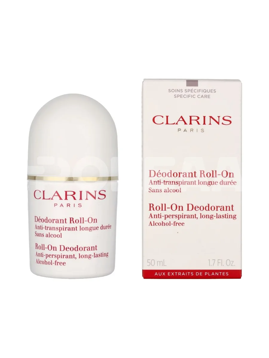 Clarins Roll-On Deodorant 50ml - Anti-Perspirant, Long-Lasting, Alcohol-Free 1