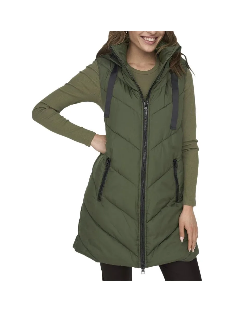 Doudoune sans manche Kaki Femme JDY Padded Waistcoat 2