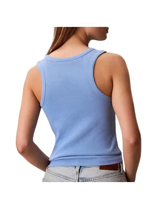 Débardeur Bleu Femme Calvin Klein Jeans A Woven Label 2