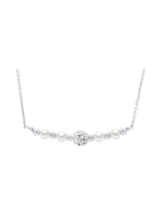 Collier Véritable Perle de Culture d'Eau Douce Ronde 4-5 mm — Argent 925 Millièmes — 42 cm 1