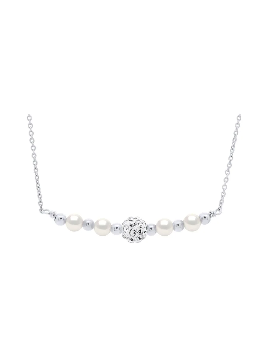 Collier Véritable Perle de Culture d'Eau Douce Ronde 4-5 mm — Argent 925 Millièmes — 42 cm 1