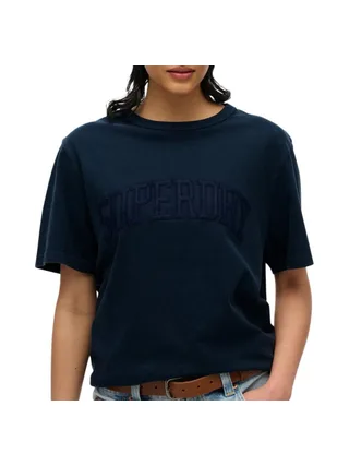 T-Shirt Marine Femme Superdry Athletic Tonal 1