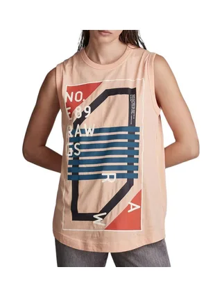 Débardeur Orange Femme Lash Graphic Tank 1