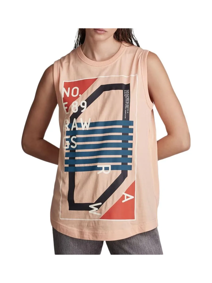 Débardeur Orange Femme Lash Graphic Tank 2