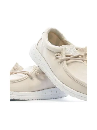 Chaussures Beige Fille Hey Dude Wally Youth Slub Canvas 7