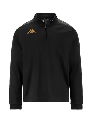 Sweat 1/4 de Zip Noir Homme Kappa Gassolo 1