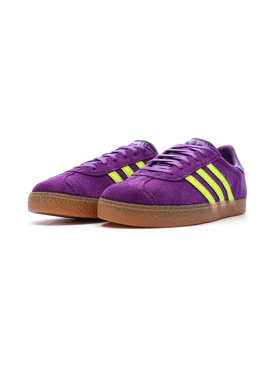 Baskets Violettes/Jaunes Enfant Adidas Gazelle 7