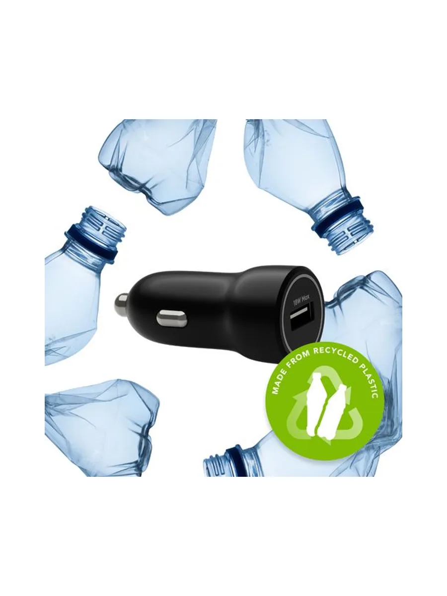 re-charge Car Charger USB-A 18W BLK 2