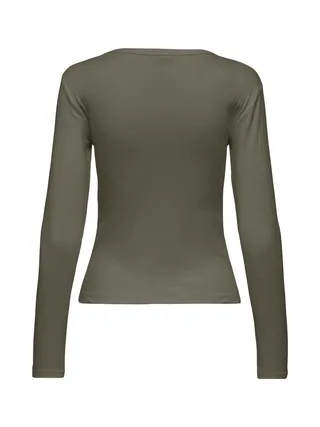 T-Shirt Manches Longues Kaki Femme JDY Vaya 2
