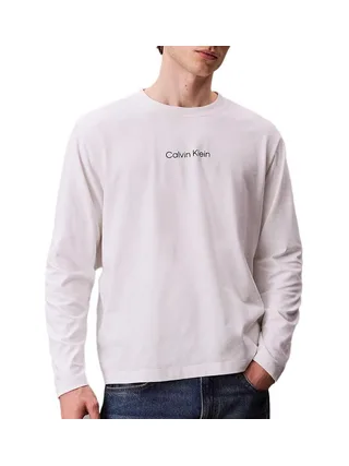 T-Shirt Manches Longues Blanc Homme Calvin Klein Jeans Standard 1