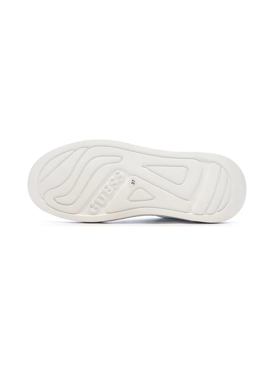 Baskets Blanches/Argent Femme Guess Elbina 5