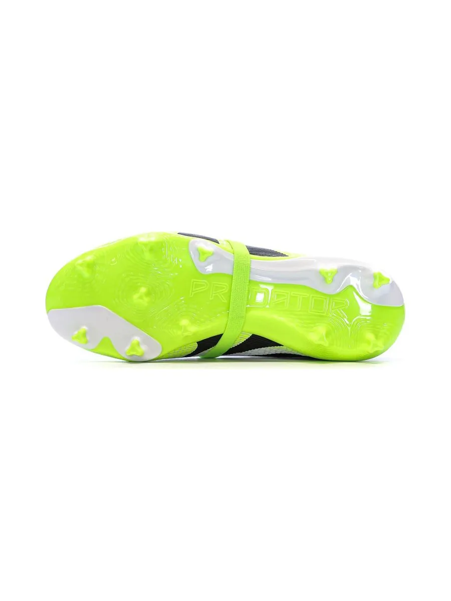Chaussures de Football Blanc/Vert Homme Adidas Predator League Ft 5