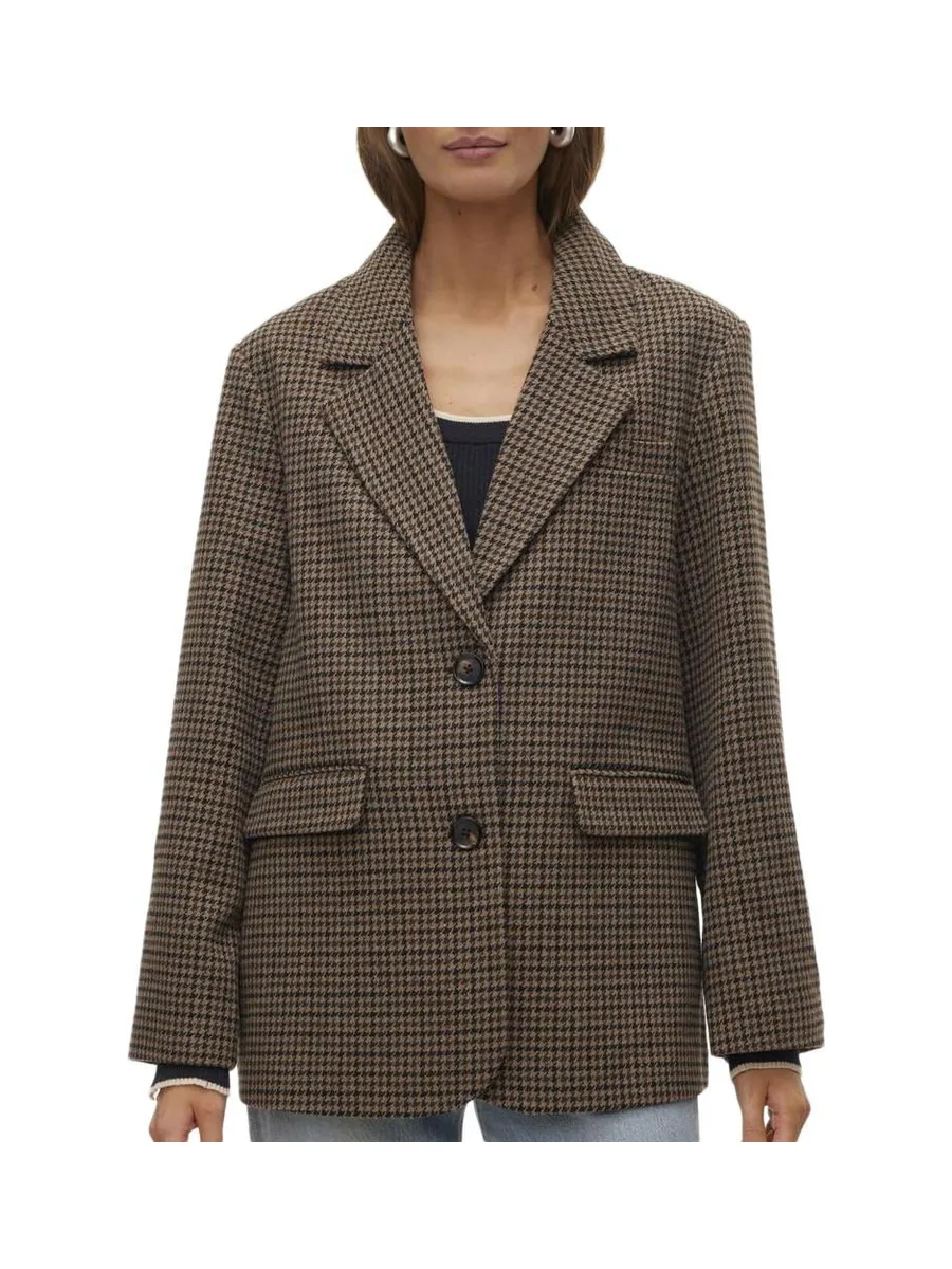 Blazer Pied poule Marron Femme Vero Moda Julie 1