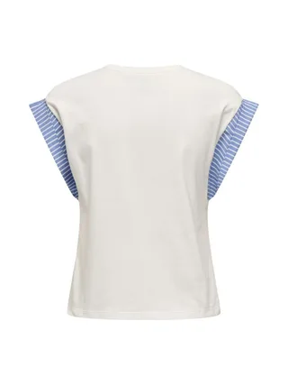 T-Shirt Blanc/Bleu Femme Only Dawn 2