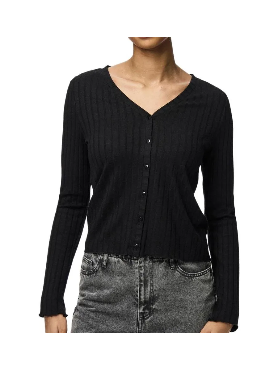 T-Shirt Manches Longues Noir Femme Pieces 17154805 2