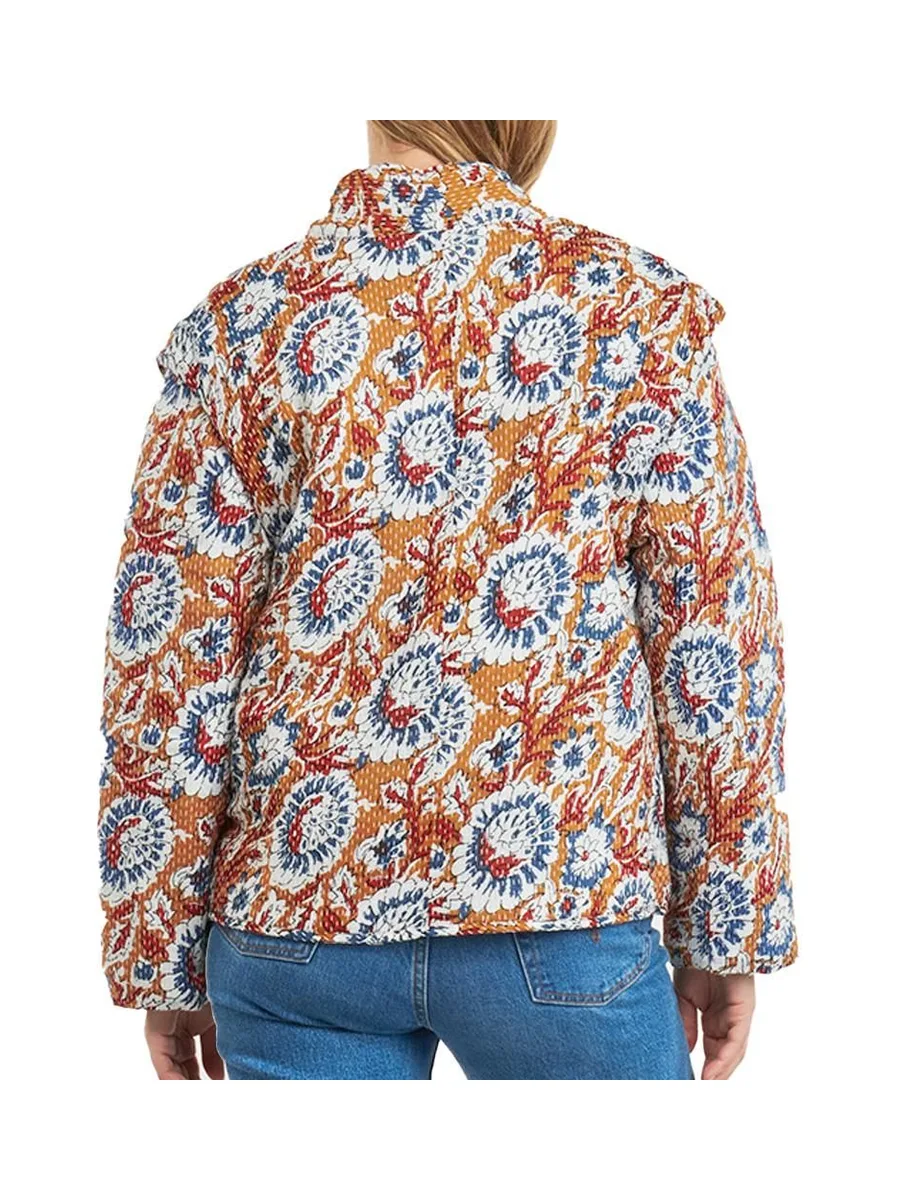 Veste légères à fleurs Orange/Bleu Femme Kaporal SONIA 3