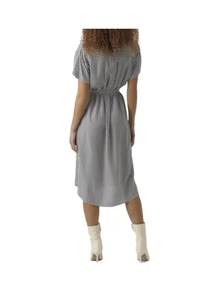 Robe à Marine/Blanc Femme Vero Moda Bumpy 2