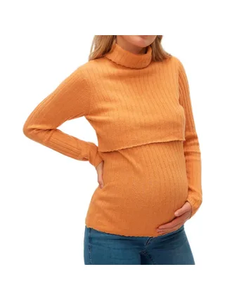 Pull de Grossesse Orange Femme Mamalicious Suniva 1