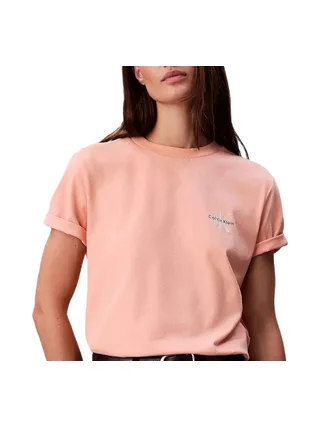 Lot de 2 T-Shirt Rose/Blanc Femme Calvin Klein Jeans Monologo 2